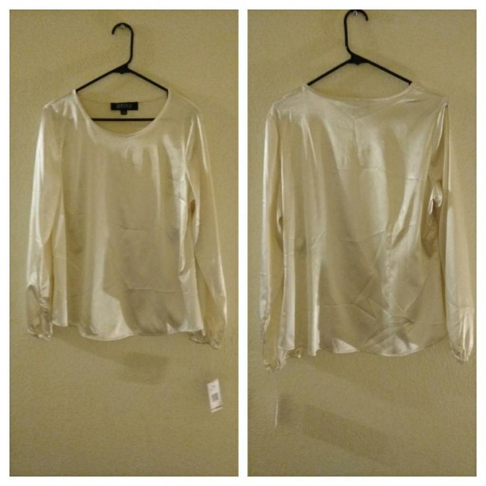 Kasper Vanilla Blouse Size 12 New with Tags